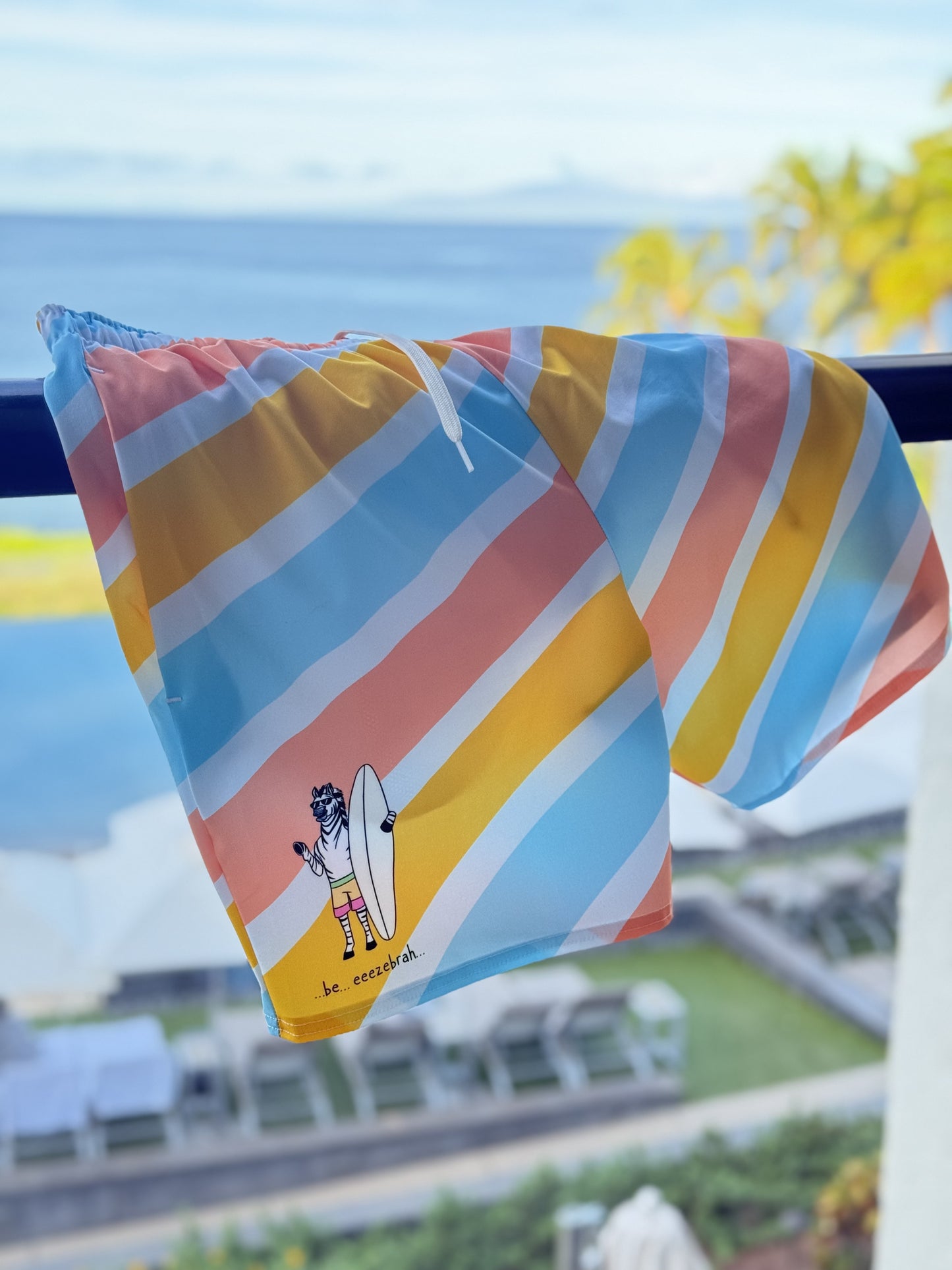 Zebra Recycled Swim Trunks