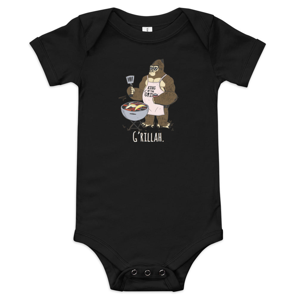 Grillah Gorilla Baby short sleeve onesie