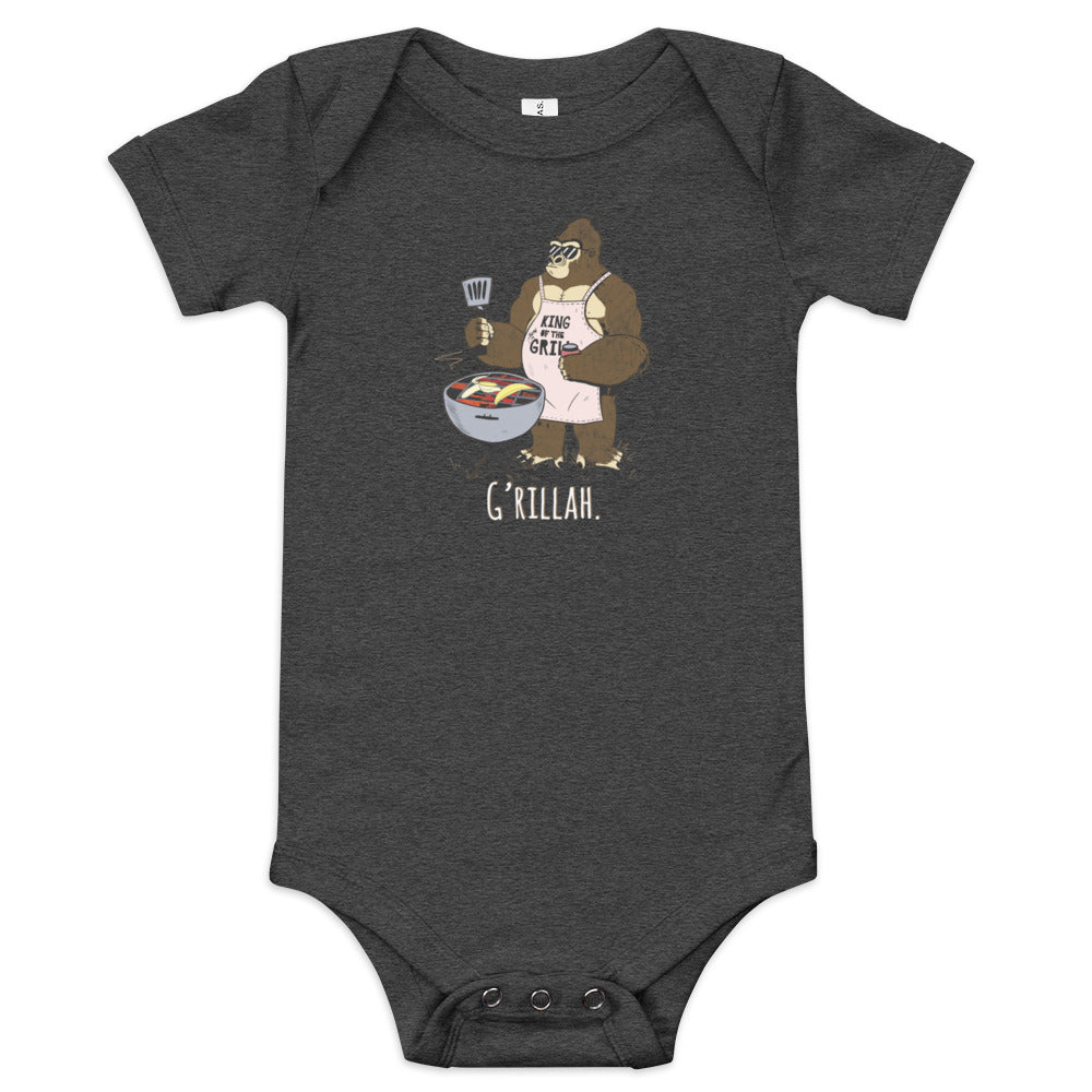 Grillah Gorilla Baby short sleeve onesie
