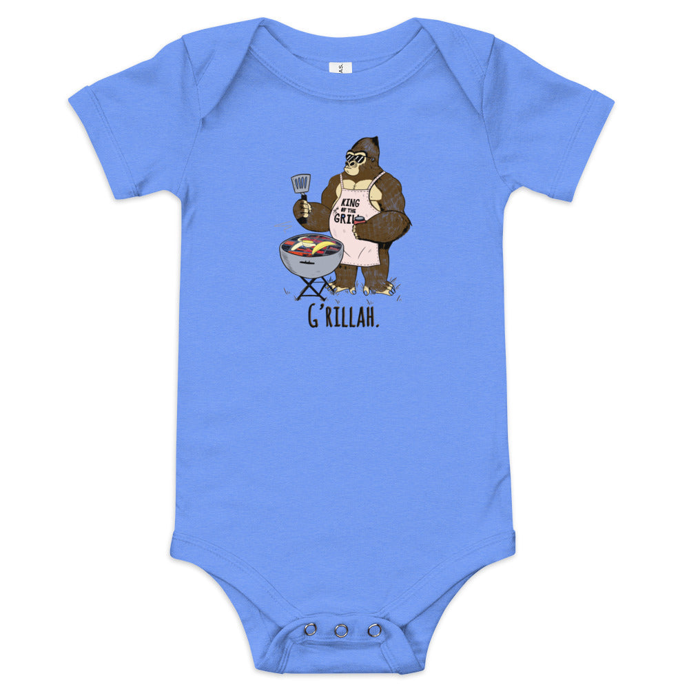 Grillah Gorilla Baby short sleeve onesie