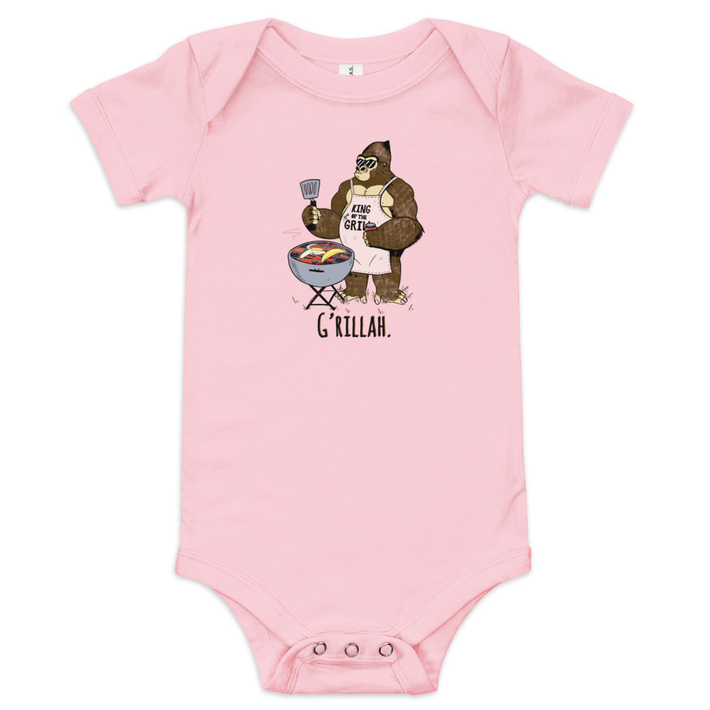 Grillah Gorilla Baby short sleeve onesie