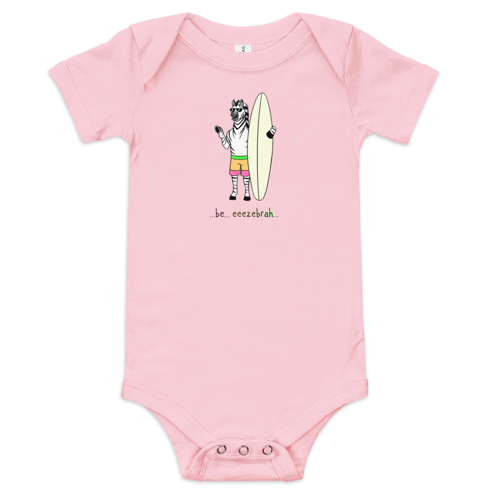 Zebra (1 brah) Baby short sleeve onesie