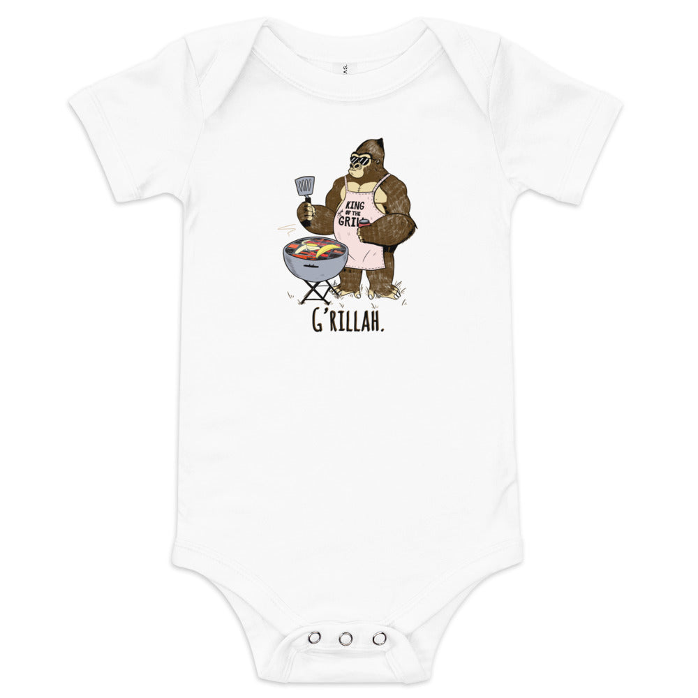 Grillah Gorilla Baby short sleeve onesie