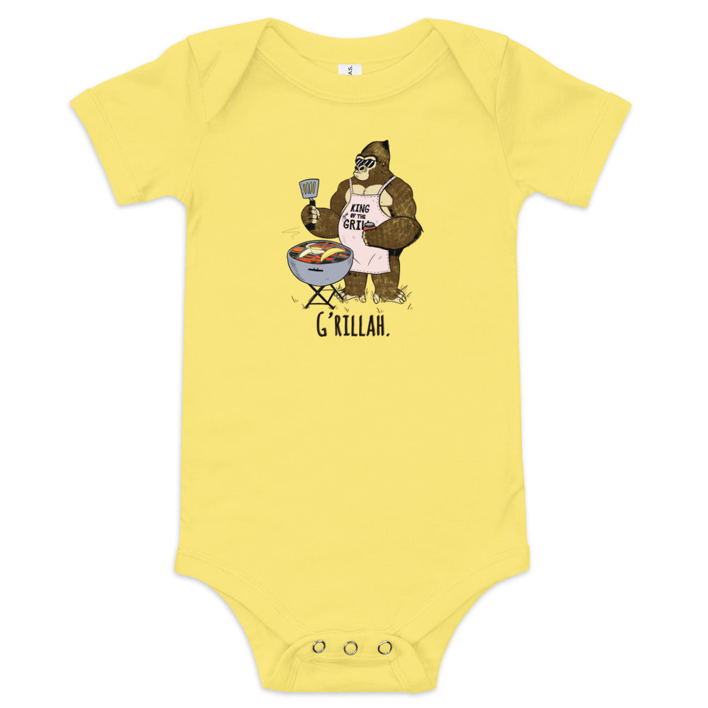Grillah Gorilla Baby short sleeve onesie