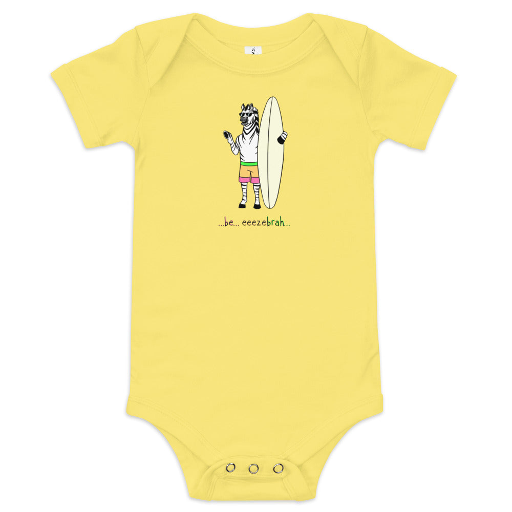 Zebra (1 brah) Baby short sleeve onesie