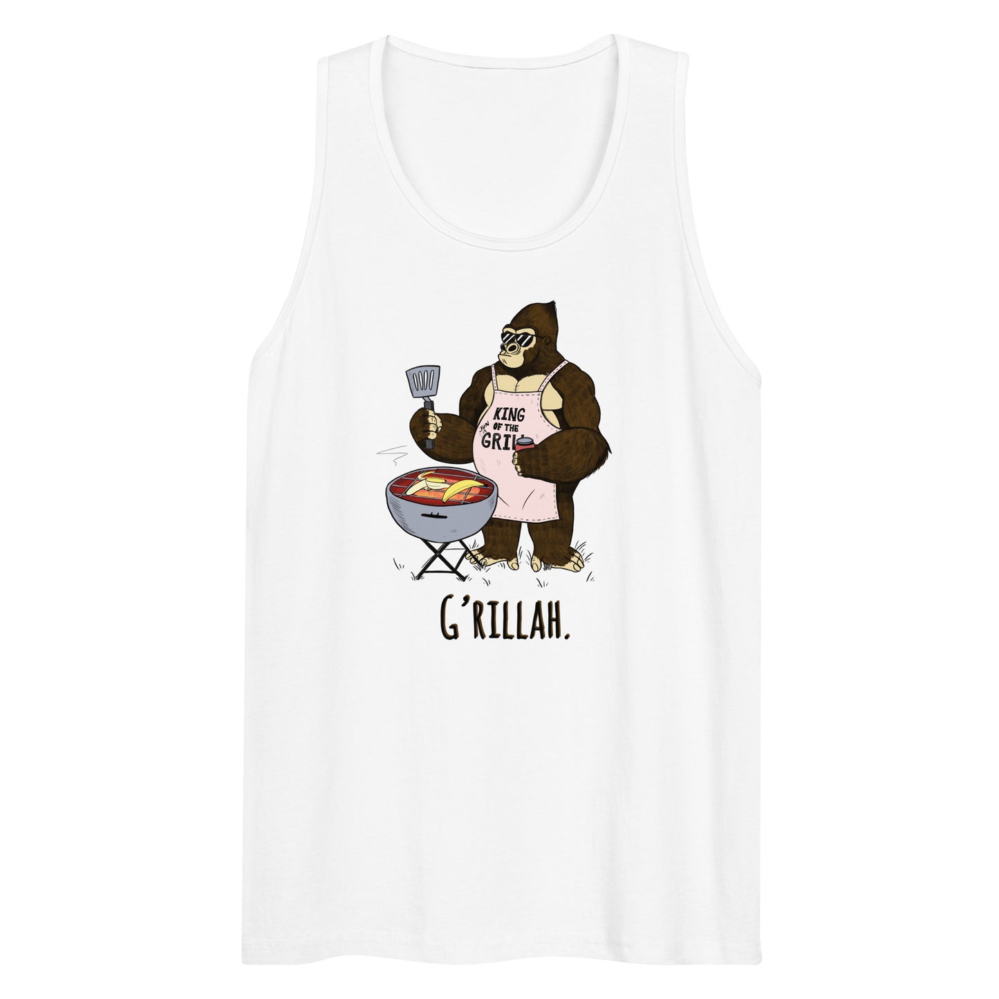 Grillah gorilla Men’s premium tank top