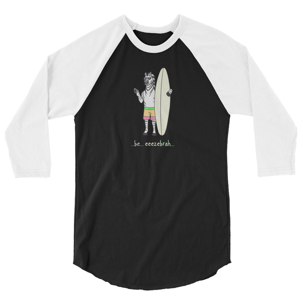 Zebrah (1 brah) baseball 3/4 sleeve raglan shirt