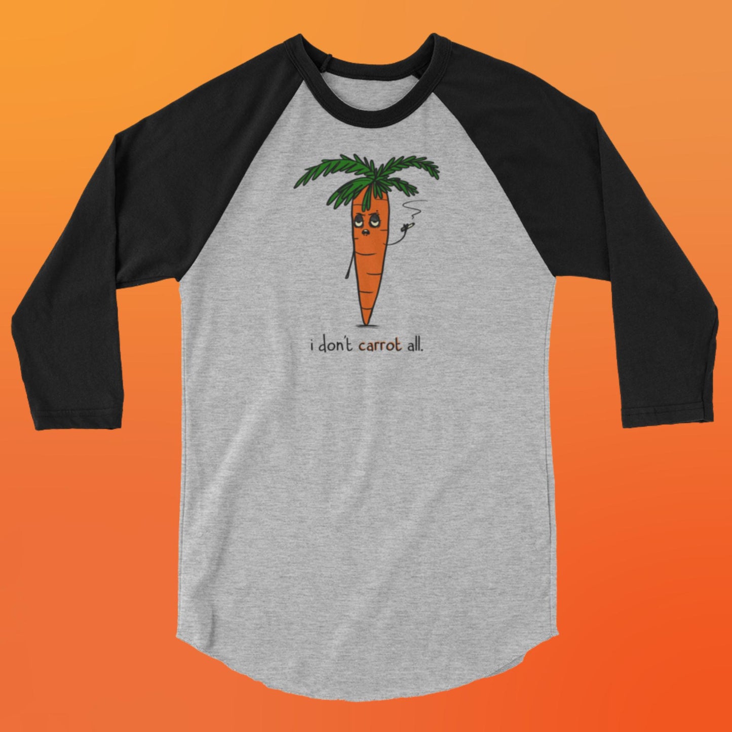 Carrot 3/4 baseball sleeve raglan shirt