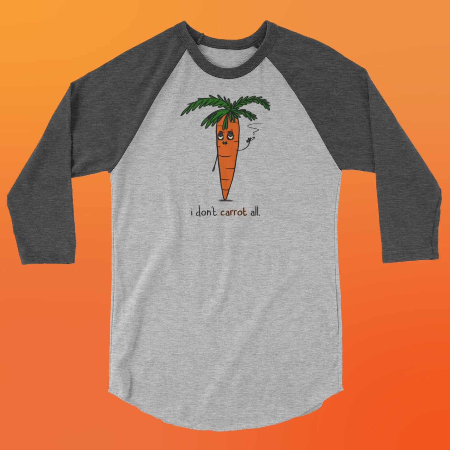 Carrot 3/4 baseball sleeve raglan shirt