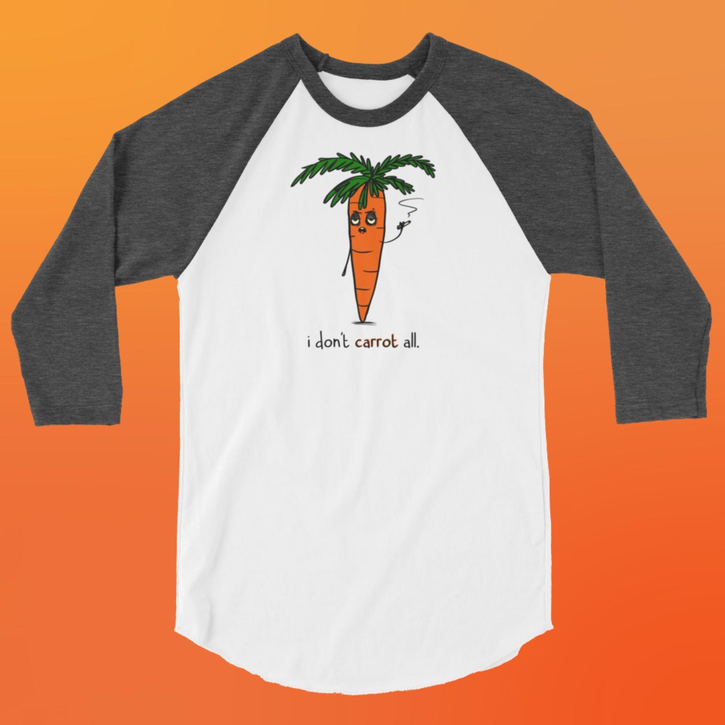 Carrot 3/4 baseball sleeve raglan shirt