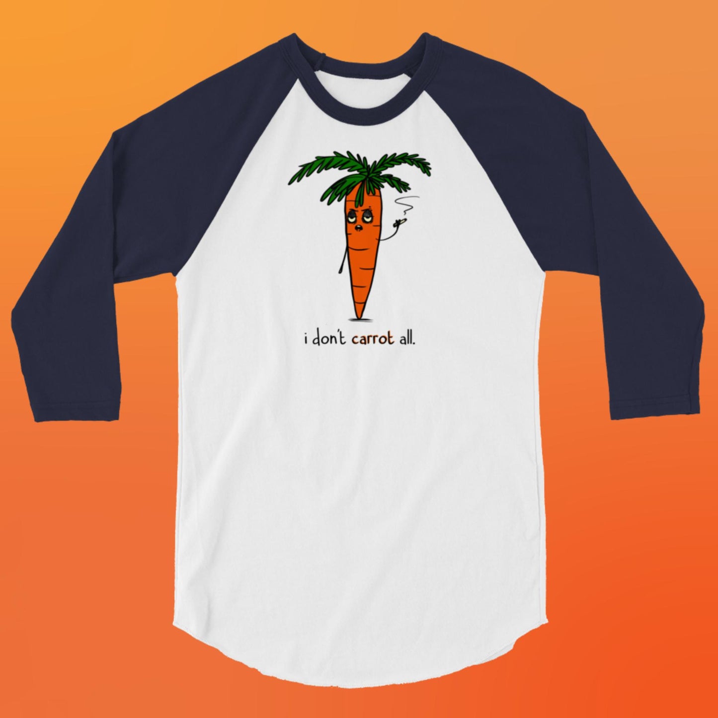 Carrot 3/4 baseball sleeve raglan shirt