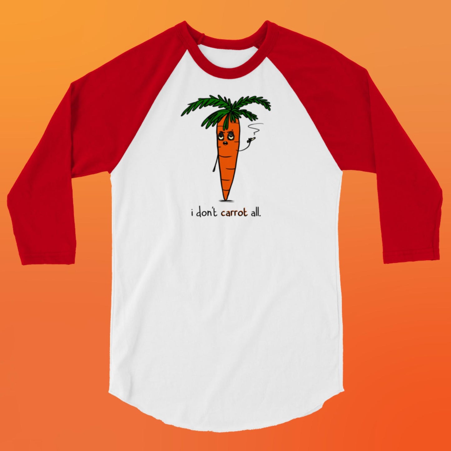 Carrot 3/4 baseball sleeve raglan shirt