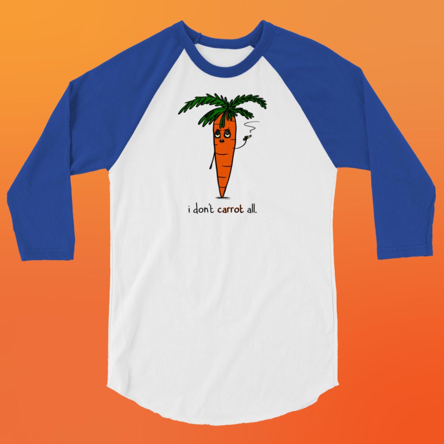 Carrot 3/4 baseball sleeve raglan shirt