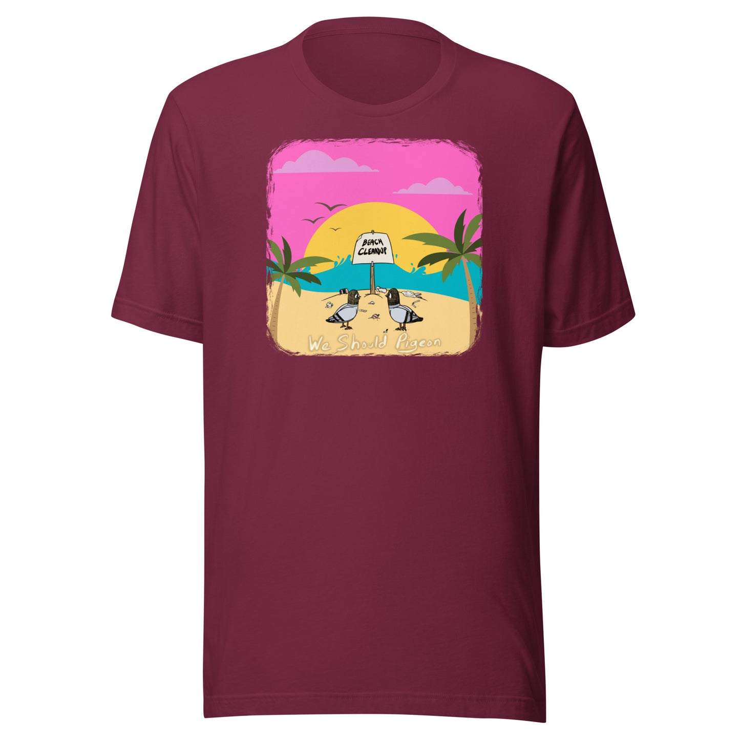 Tropical Sunset Pigeon Unisex t-shirt
