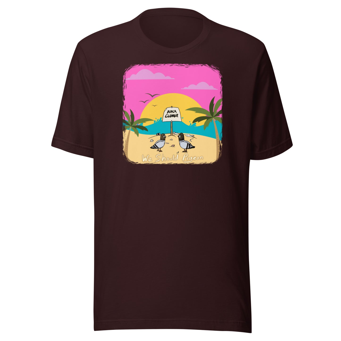 Tropical Sunset Pigeon Unisex t-shirt