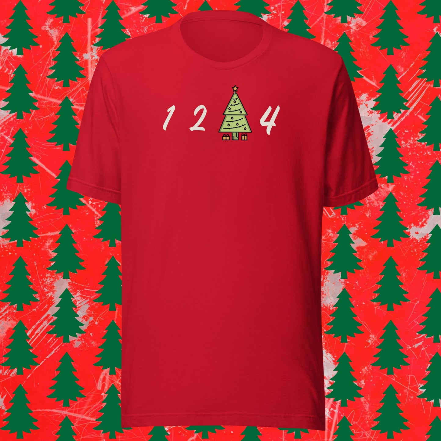 1 2 tree 4 christmas edition Short-Sleeve Unisex T-Shirt