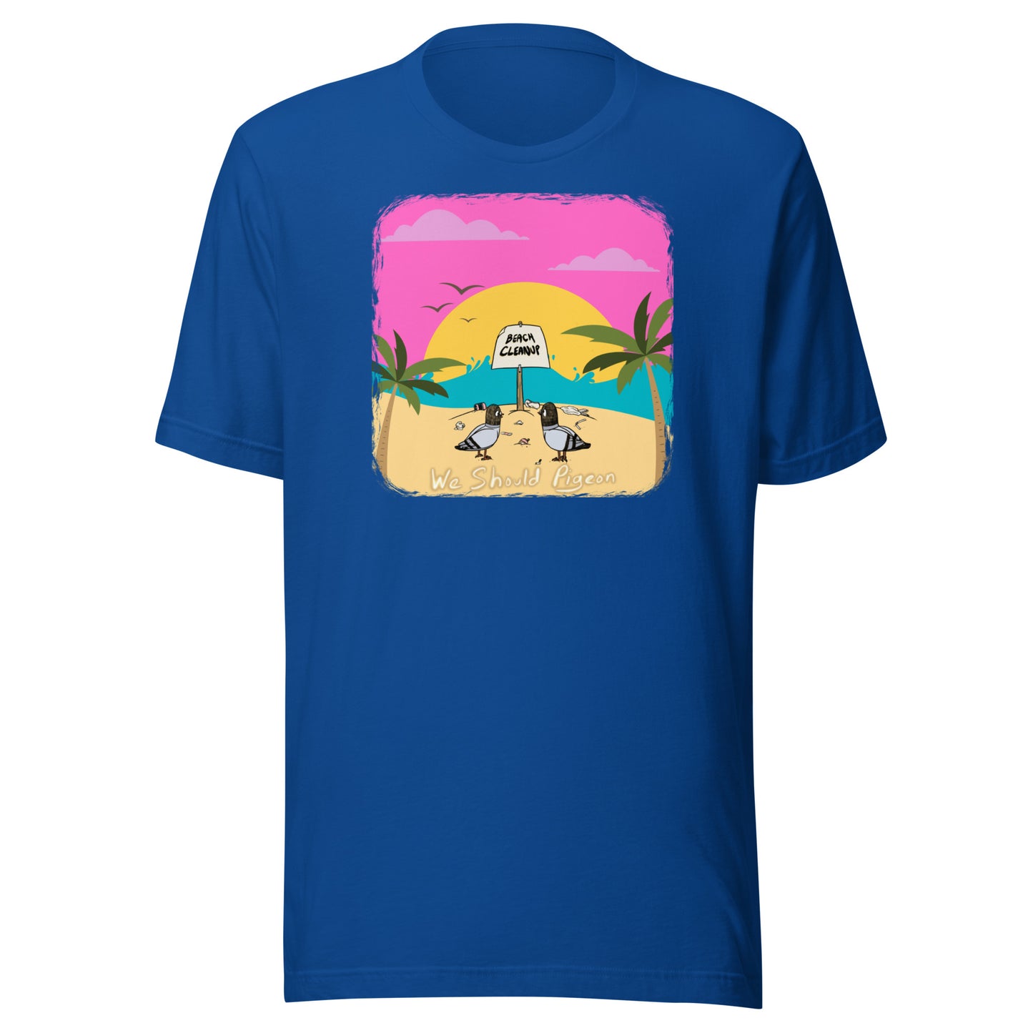 Tropical Sunset Pigeon Unisex t-shirt