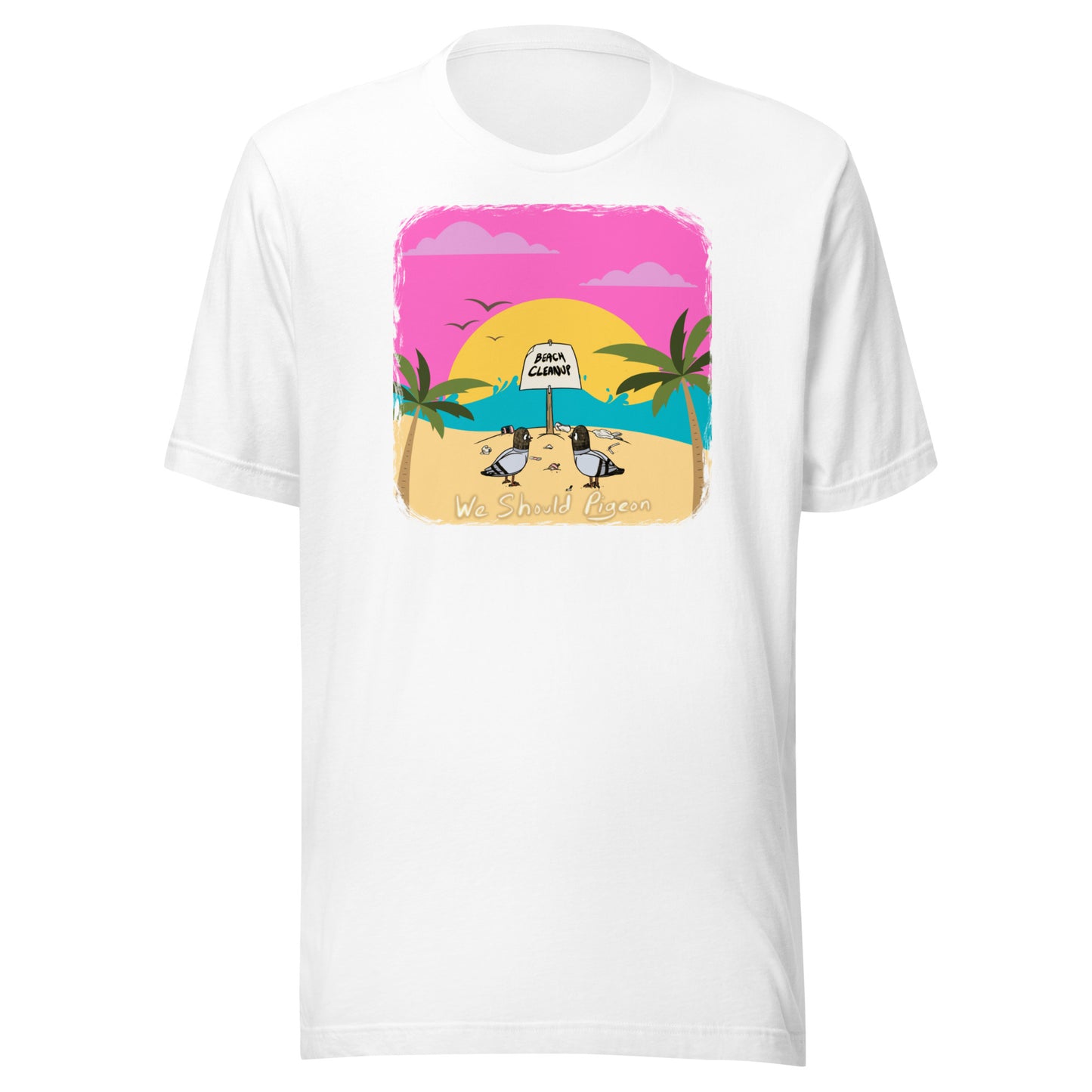 Tropical Sunset Pigeon Unisex t-shirt