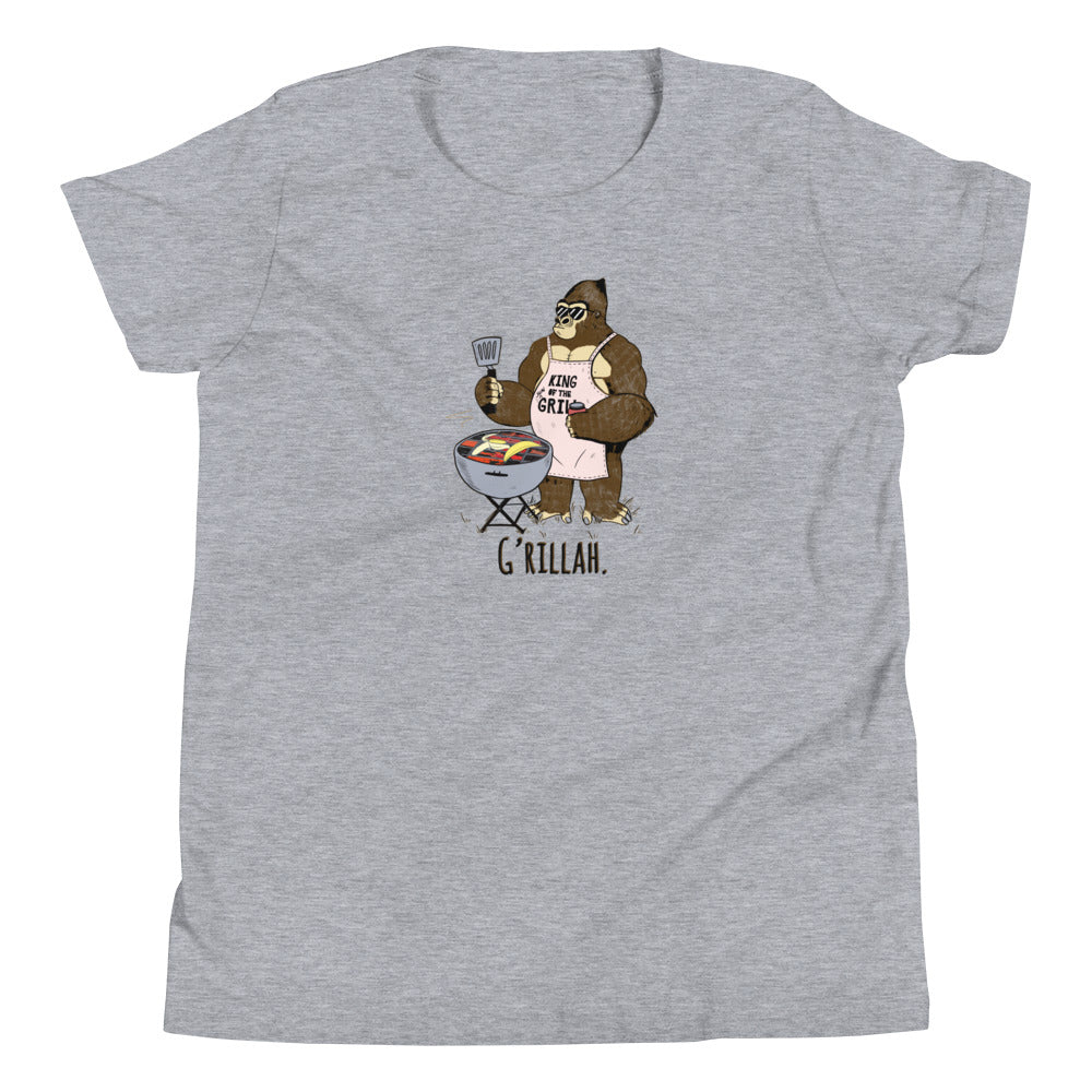 Grillah Gorilla Youth Unisex Short Sleeve T-Shirt