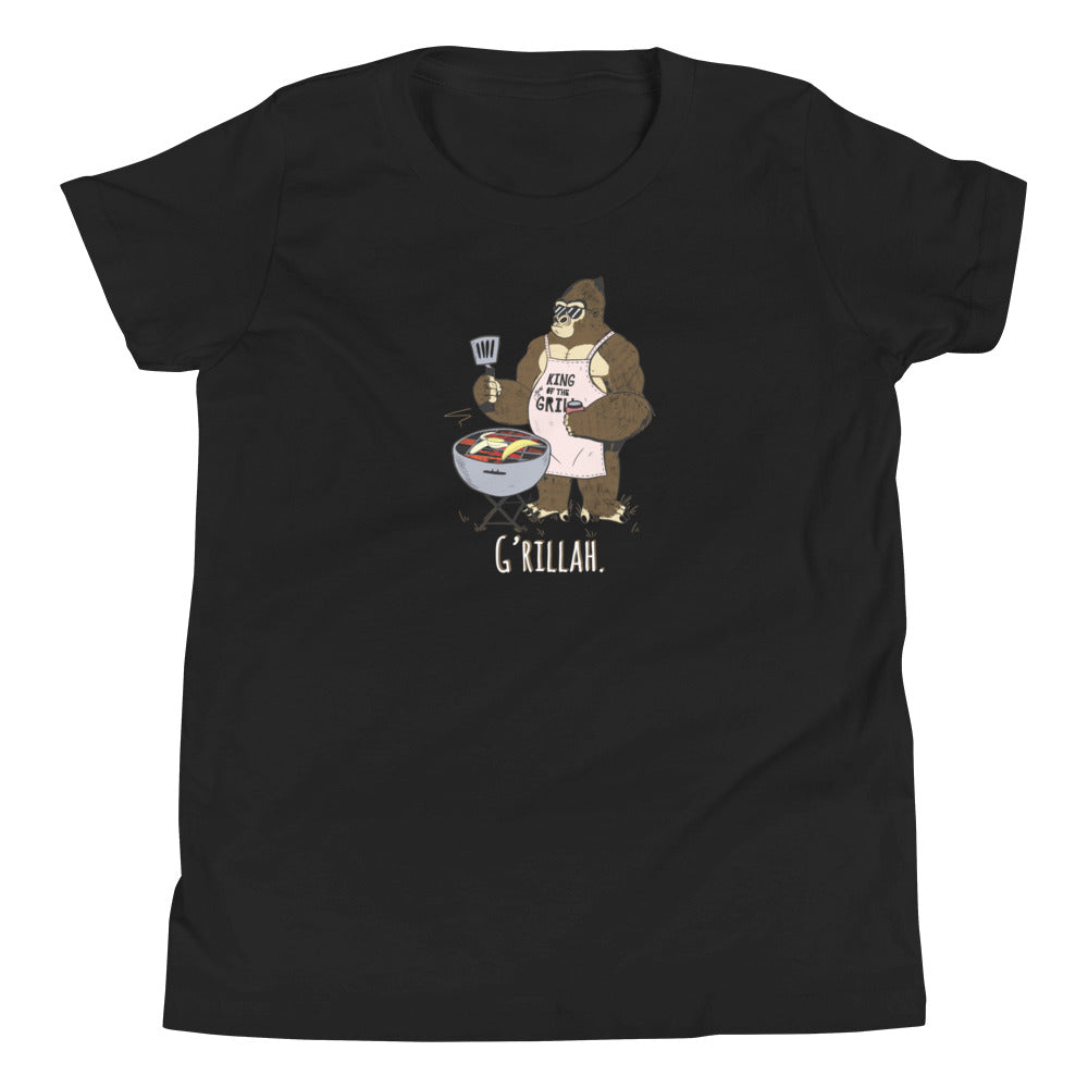 Grillah Gorilla Youth Unisex Short Sleeve T-Shirt