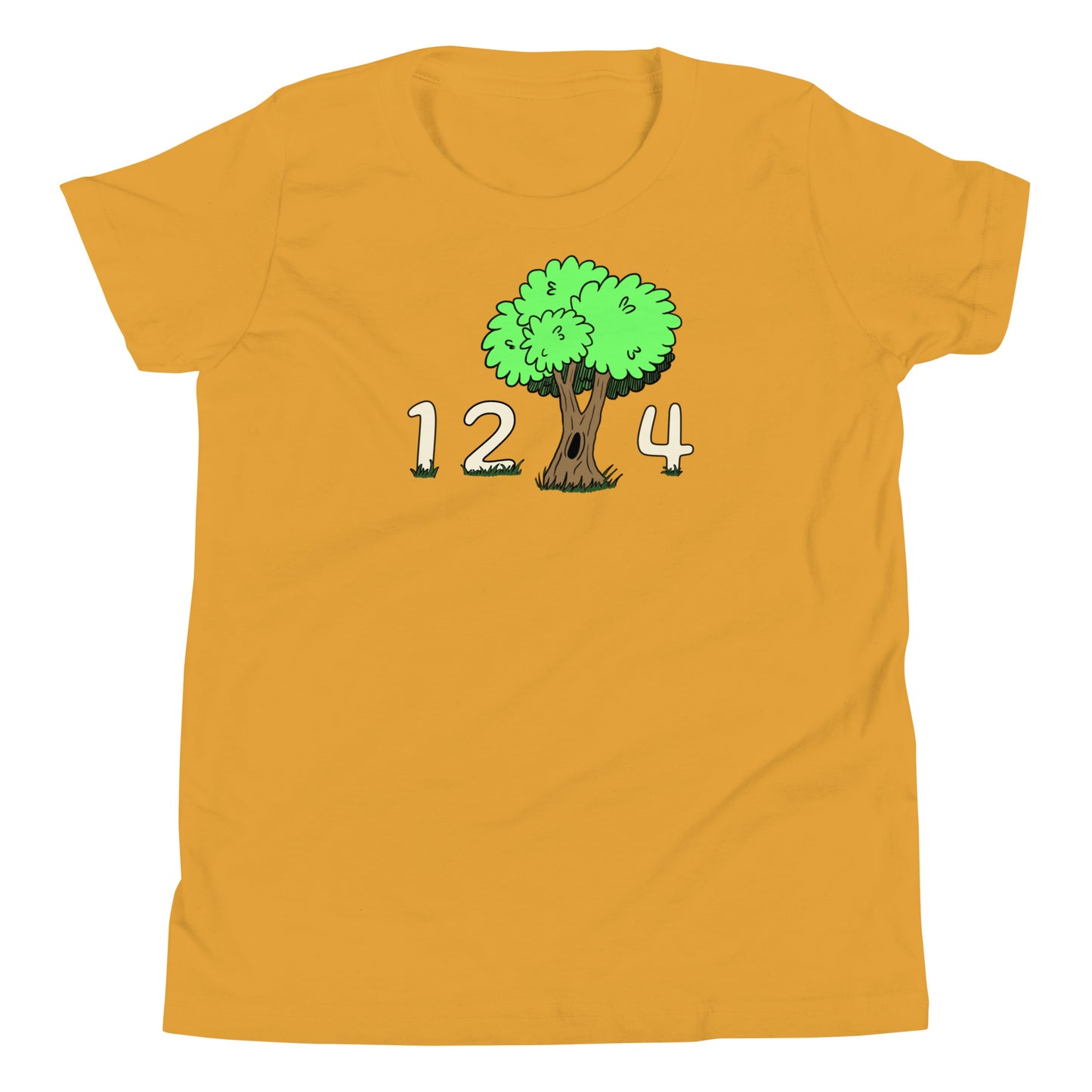 1 2 tree 4 Youth Short Sleeve Tree-Shirt