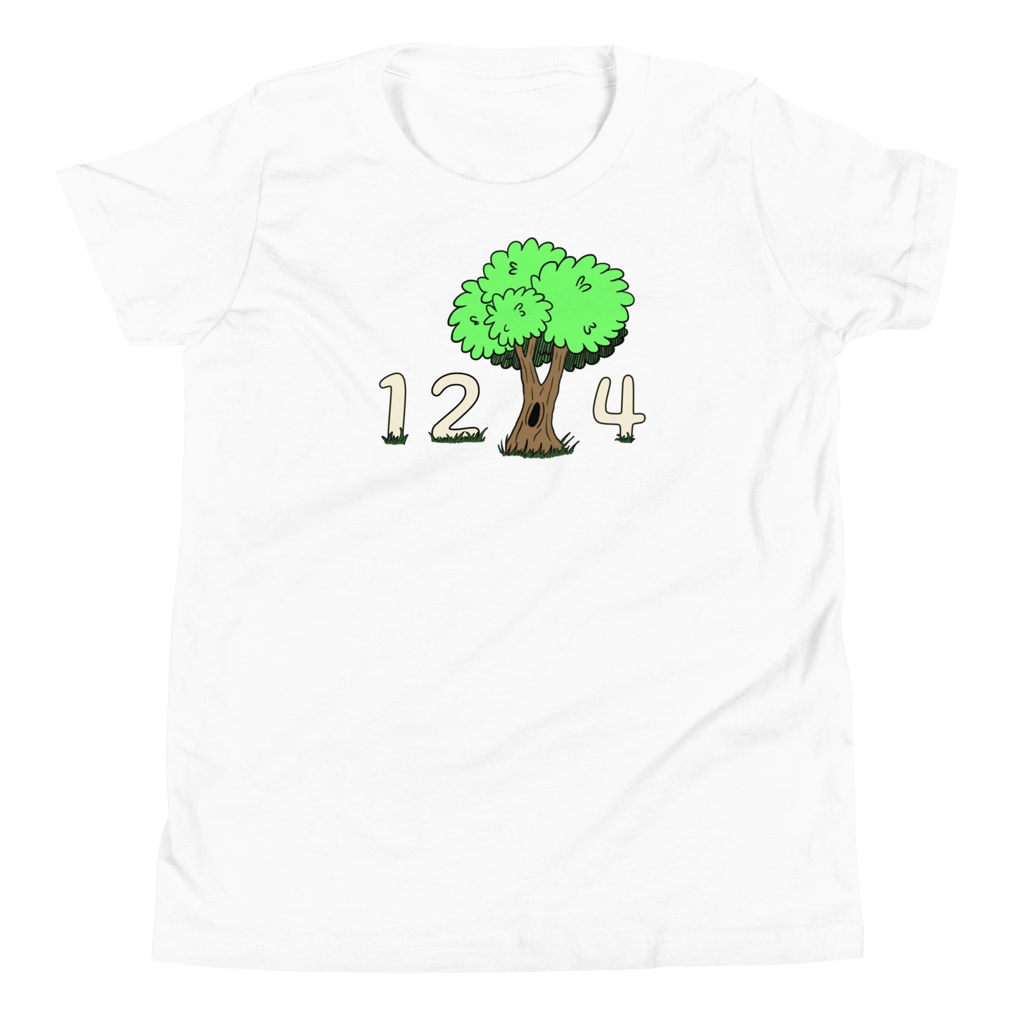 1 2 tree 4 Youth Short Sleeve Tree-Shirt