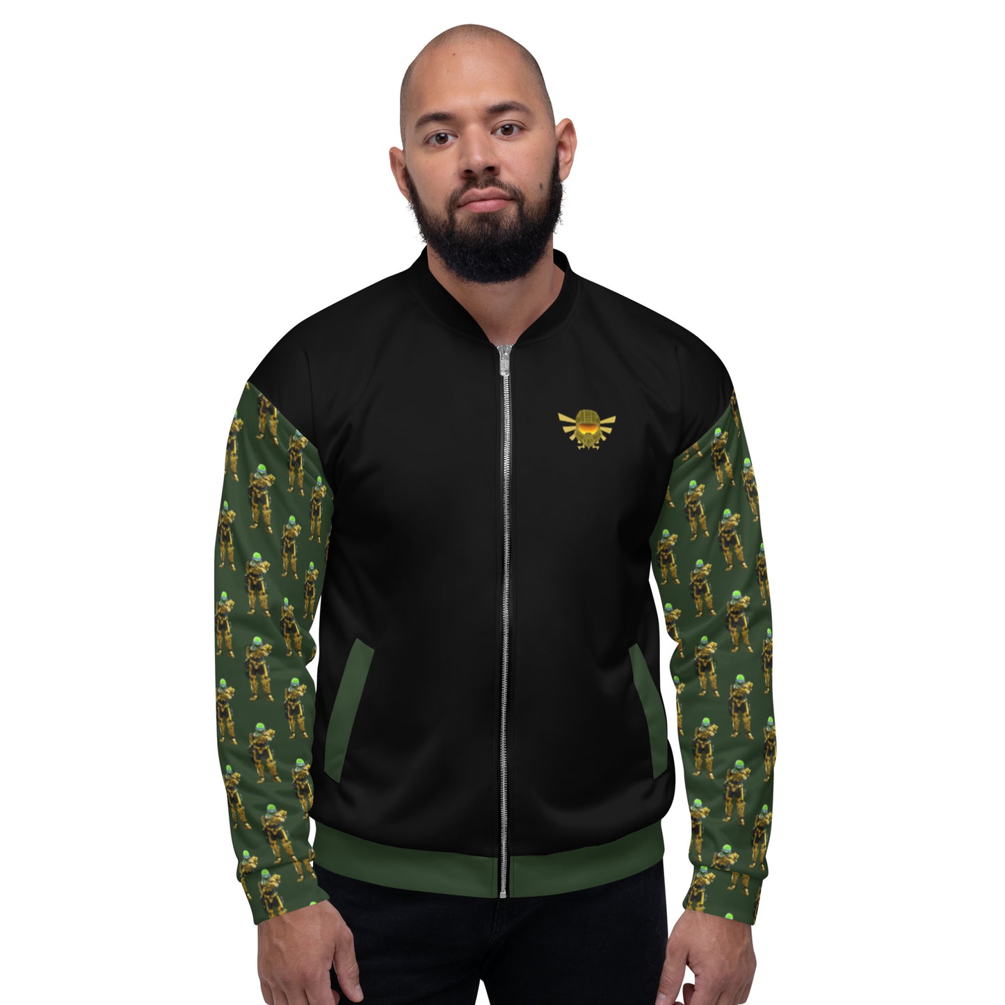 halo Zelda custom Unisex Bomber Jacket
