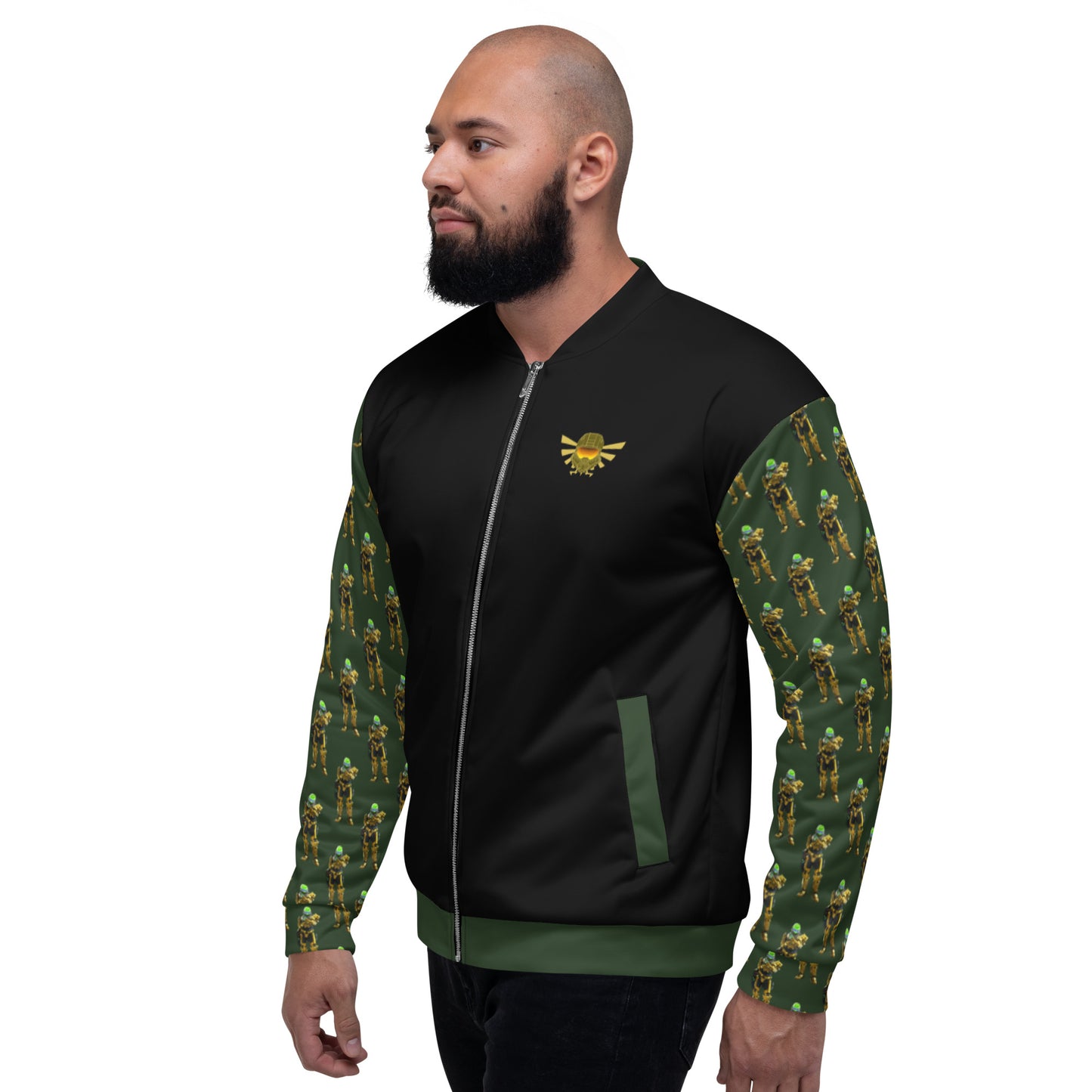 halo Zelda custom Unisex Bomber Jacket