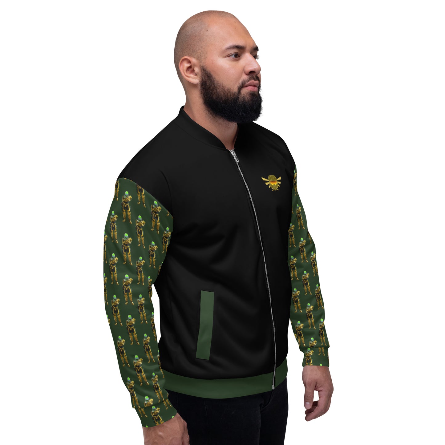 halo Zelda custom Unisex Bomber Jacket