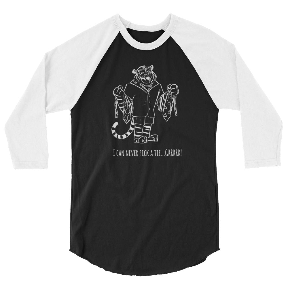 Tie...grrr tiger darkside baseball 3/4 sleeve raglan shirt