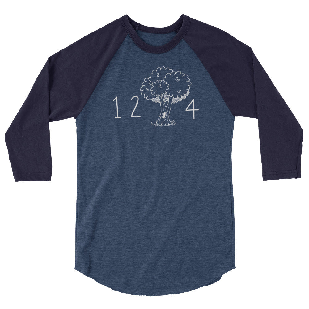 12 Tree 4 Darks side 3/4 baseball sleeve raglan shirt