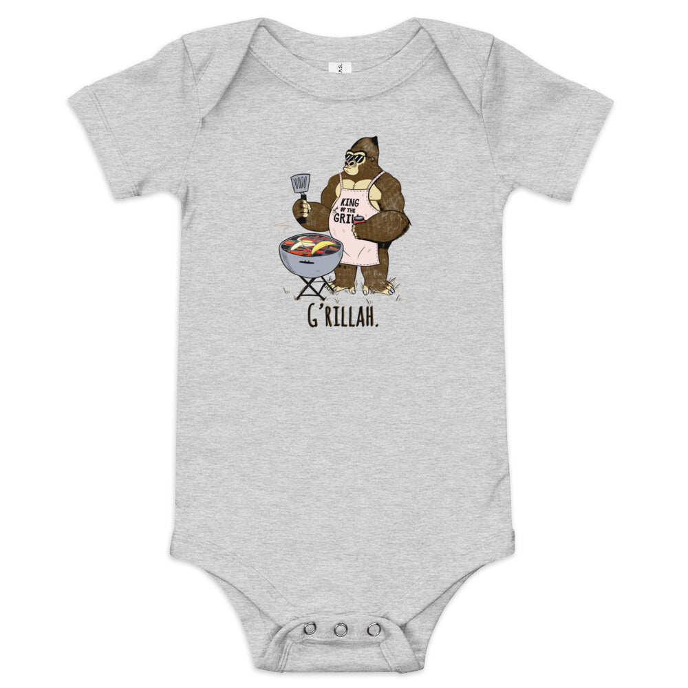 Grillah Gorilla Baby short sleeve onesie