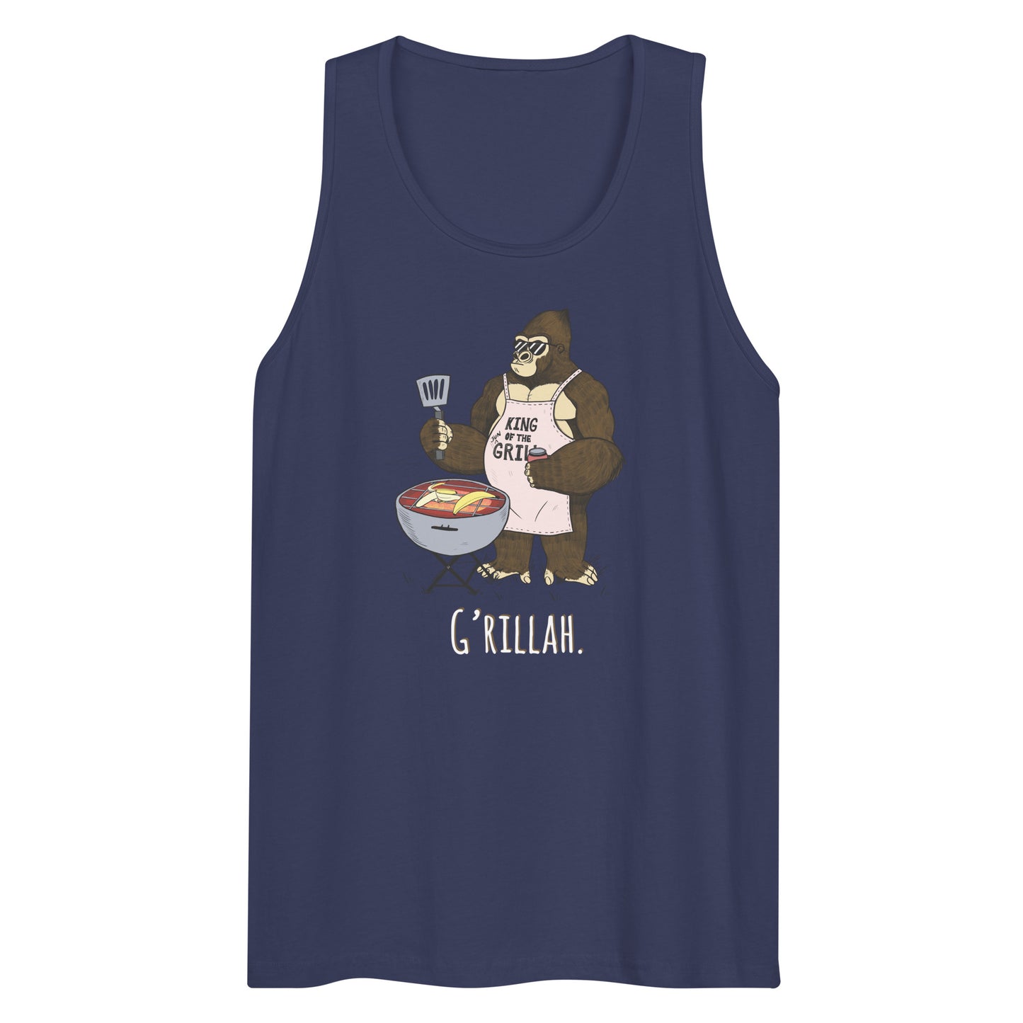 Grillah gorilla Men’s premium tank top