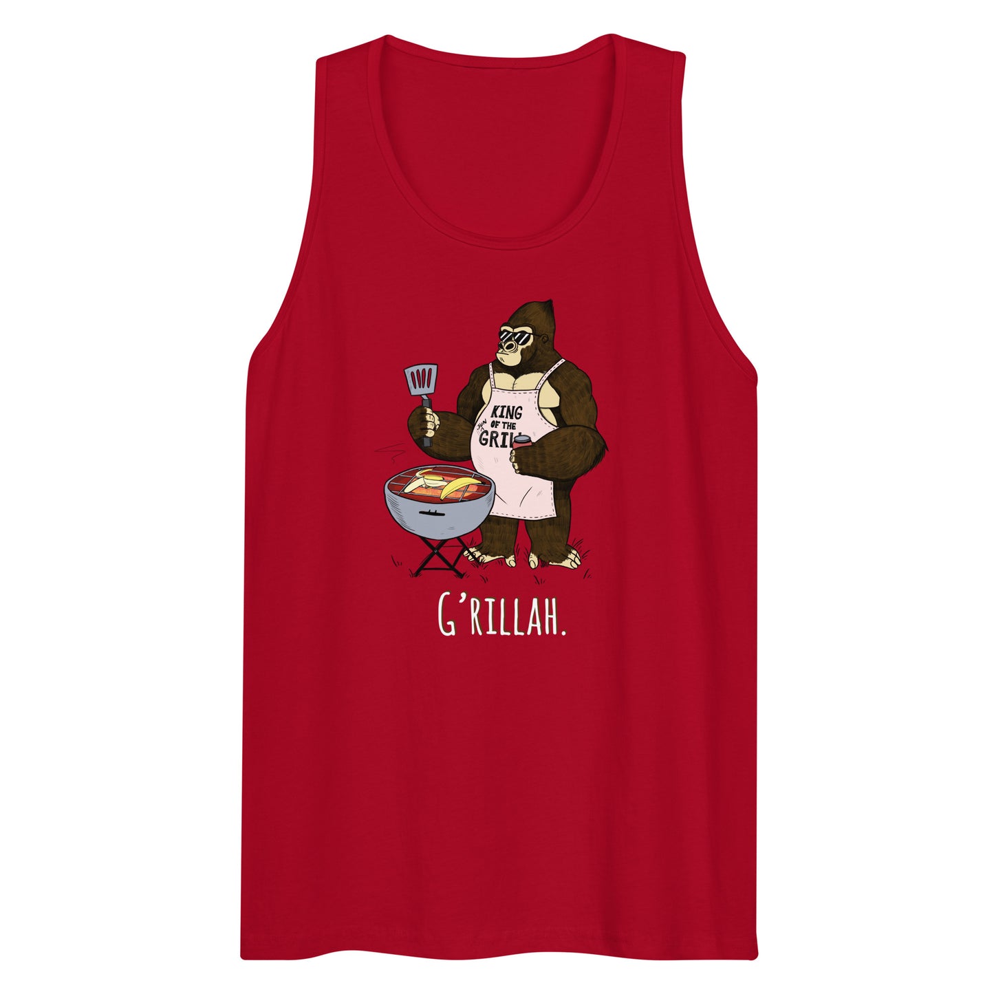 Grillah gorilla Men’s premium tank top