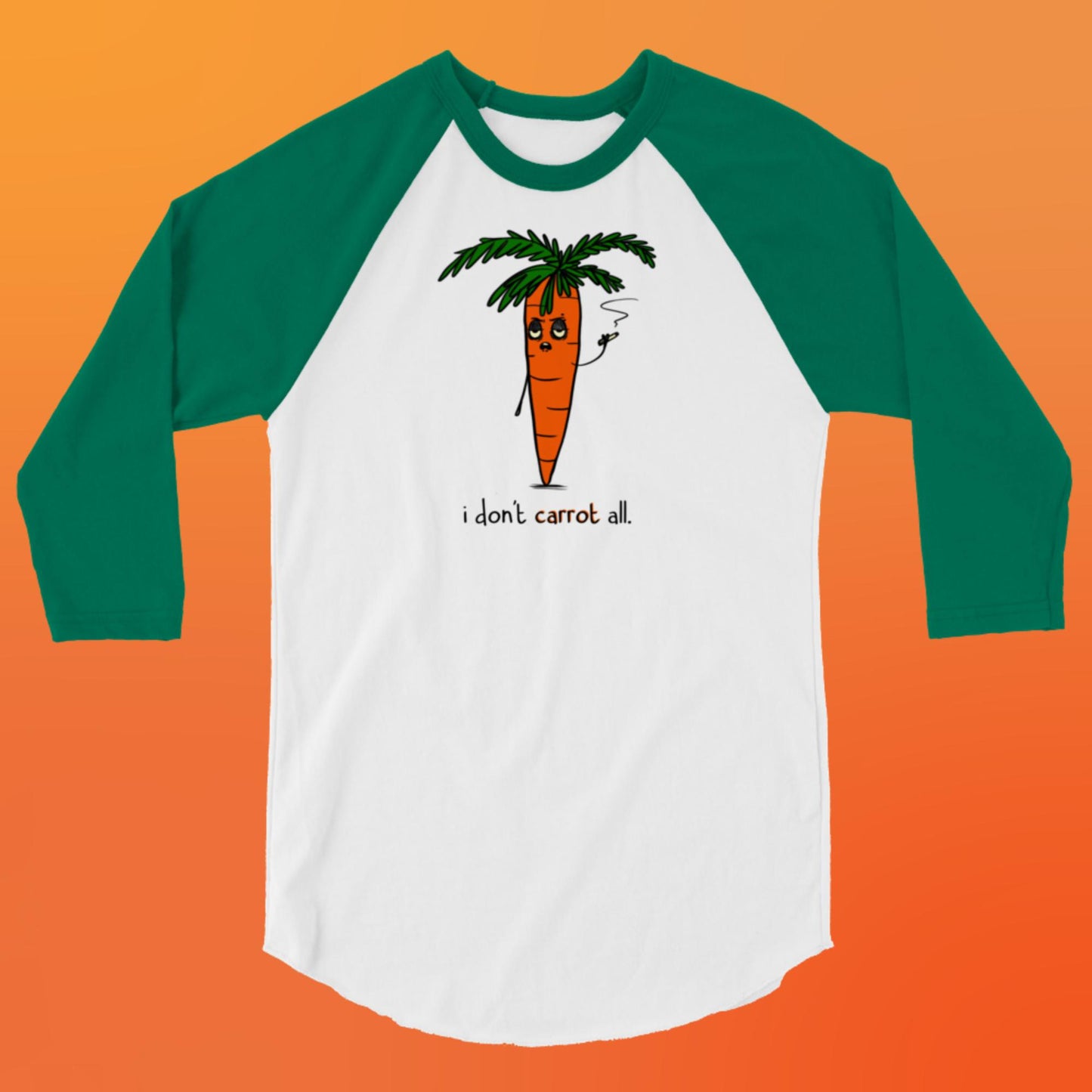 Carrot 3/4  baseball sleeve raglan shirt