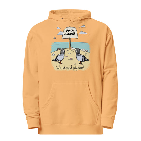 we should Pigeon Beach cleanup Unisex midweight hoodie