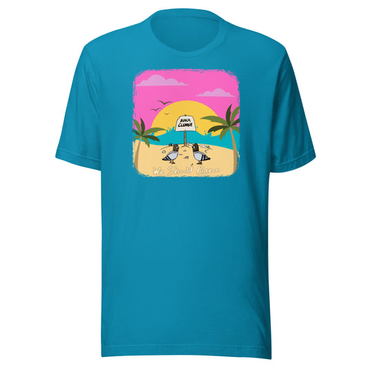 Tropical Sunset Pigeon Unisex t-shirt
