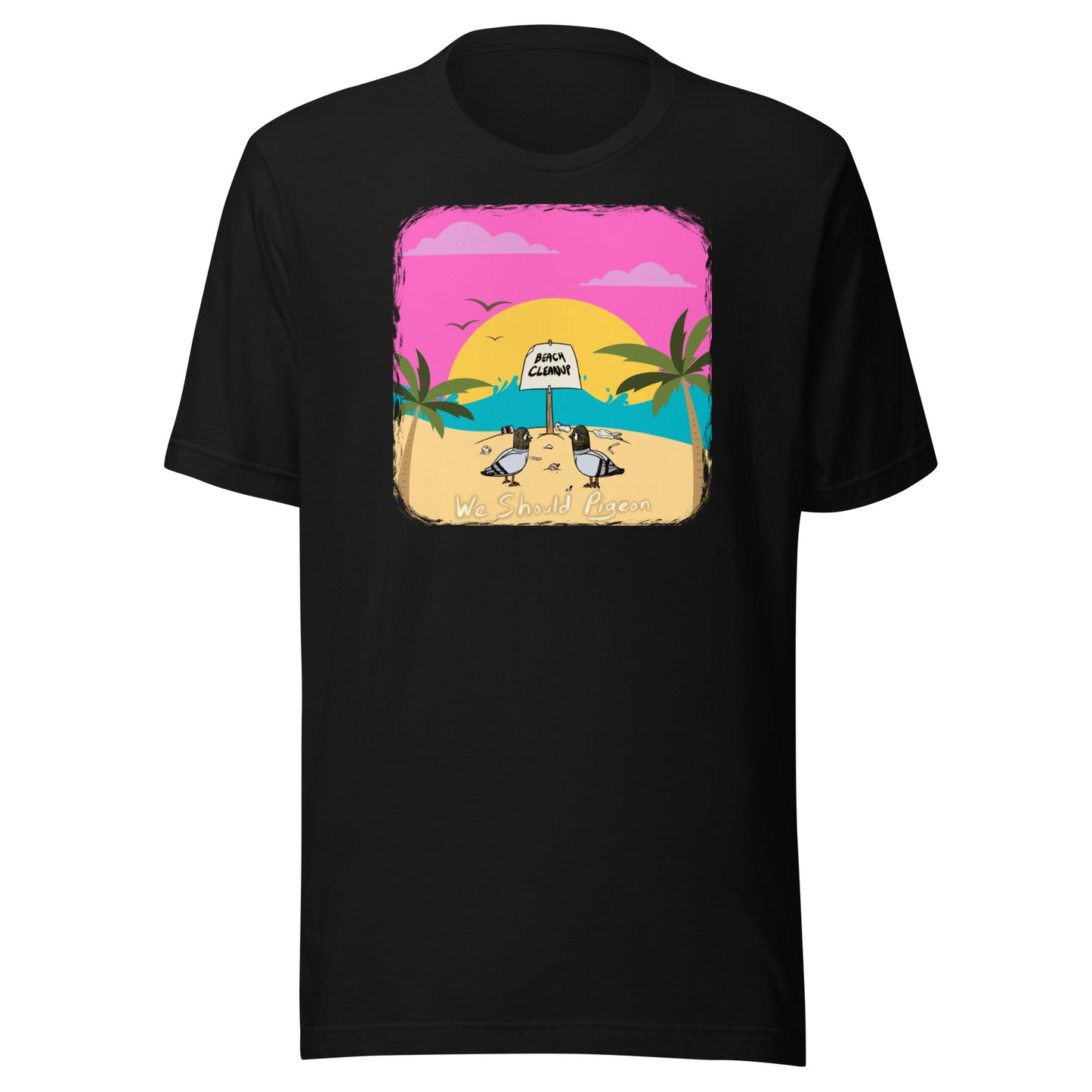 Tropical Sunset Pigeon Unisex t-shirt