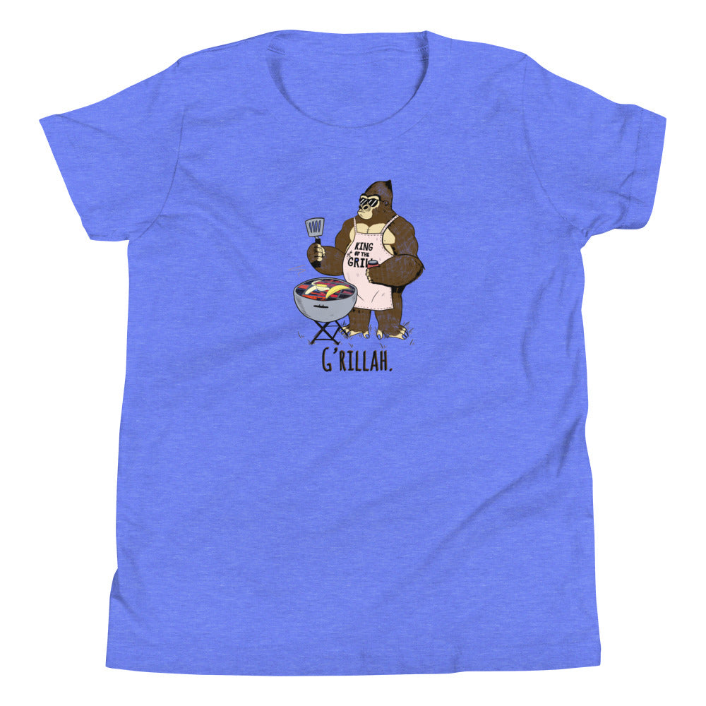 Grillah Gorilla Youth Unisex Short Sleeve T-Shirt