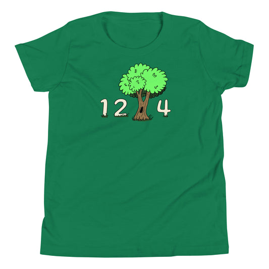 1 2 tree 4 Youth Short Sleeve Tree-Shirt