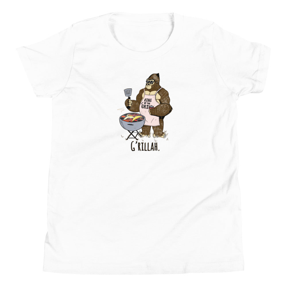 Grillah Gorilla Youth Unisex Short Sleeve T-Shirt