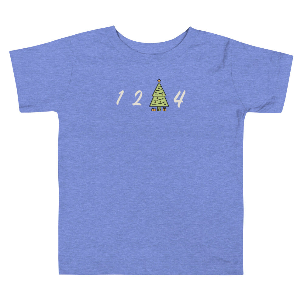 1 2 Tree 4 Christmas edition Toddler Short Sleeve Tee